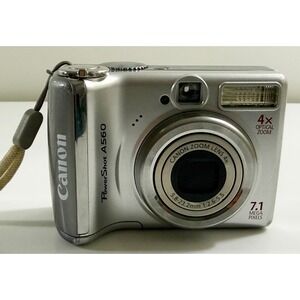 Canon PowerShot A560 Digital Camera Silver 7.1MP 4x Zoom PC1229